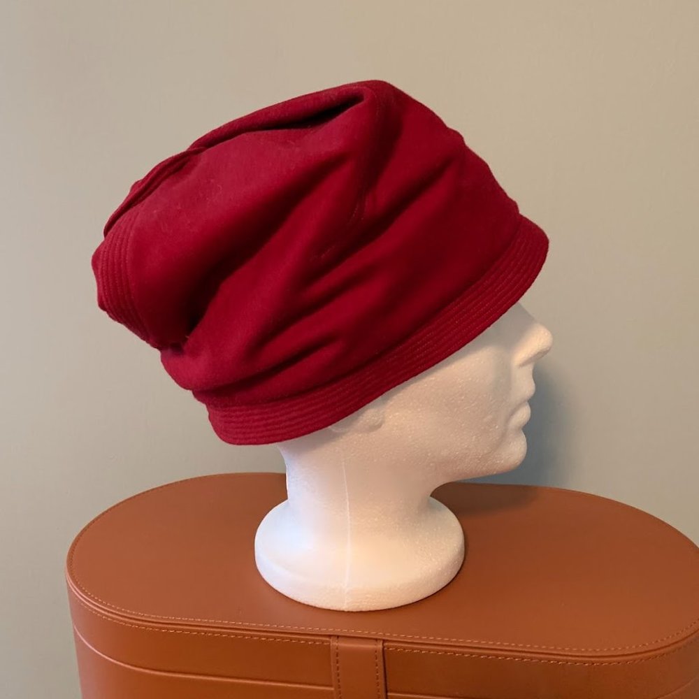 Vintage Red Cloche Hat